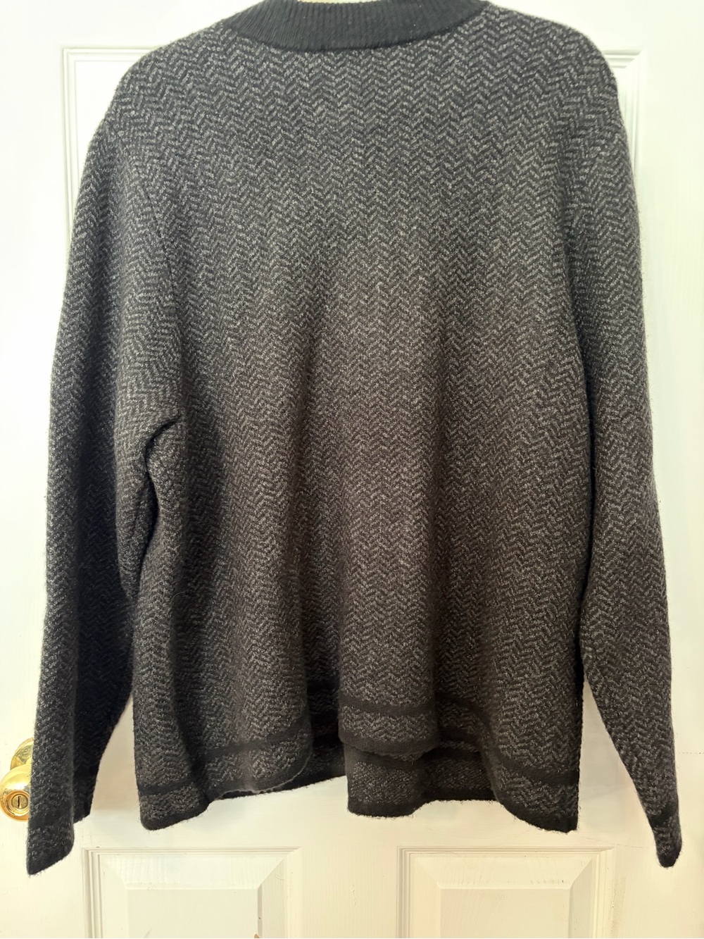 J. Jill Charcoal Gray Herringbone Button-Front Cardigan - Picture 4 of 4